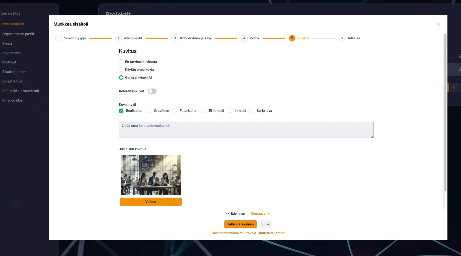 Generatiivinen AI saas-palvelu